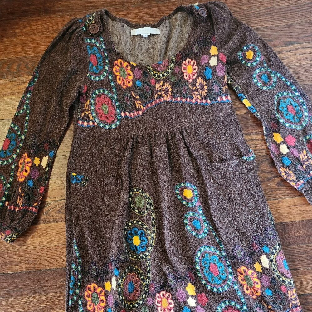 Bettie Paige Brown Floral Print Dress